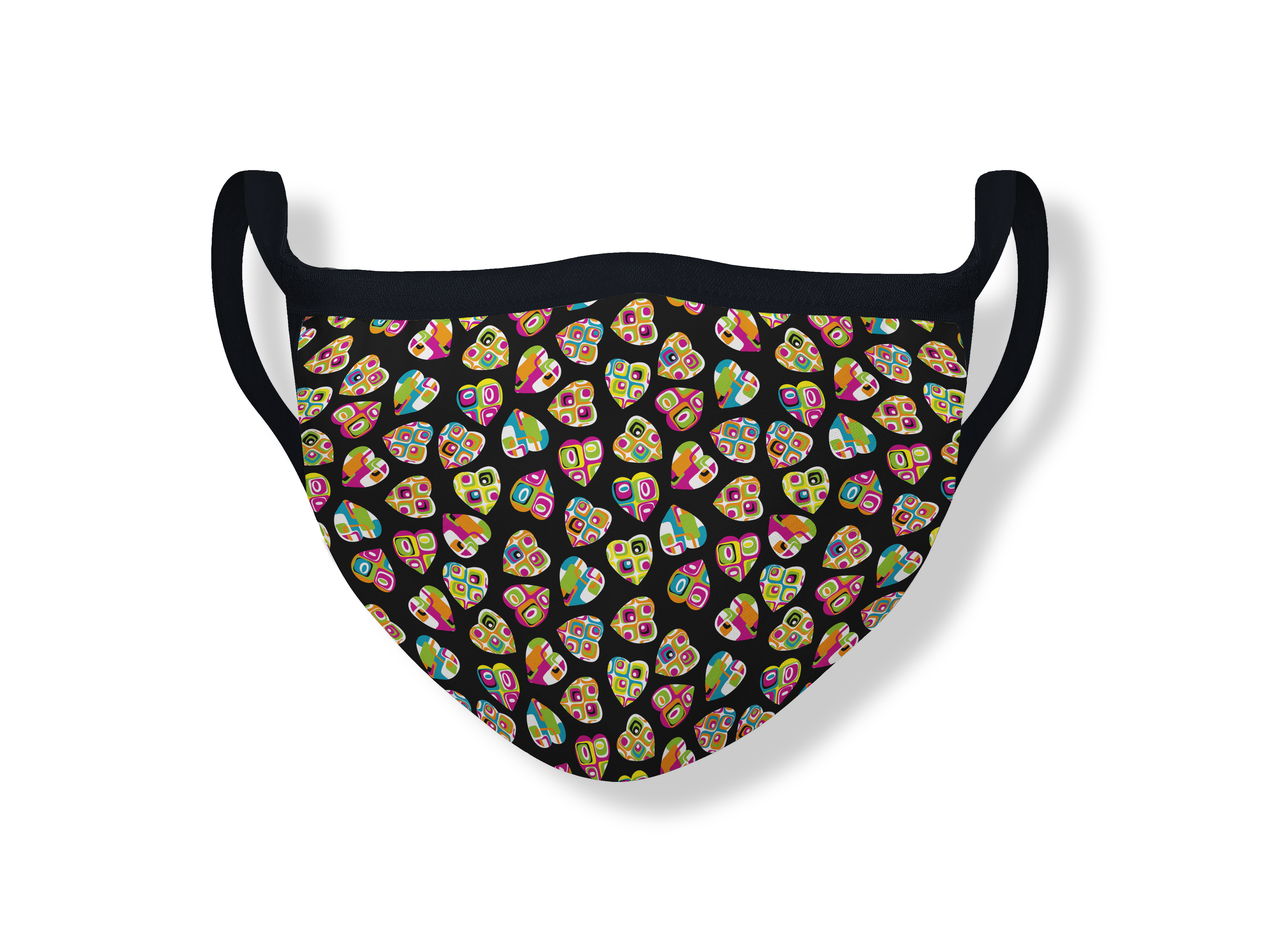 Masque ECO geo hearts multi