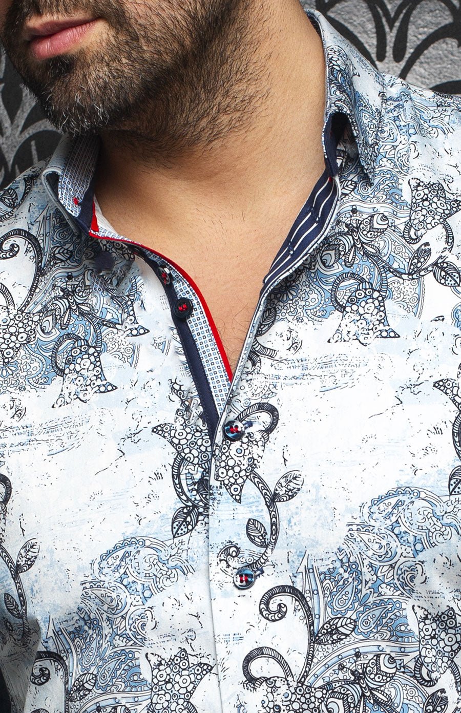 Chemise | BRANSON, Light blue - AU NOIR