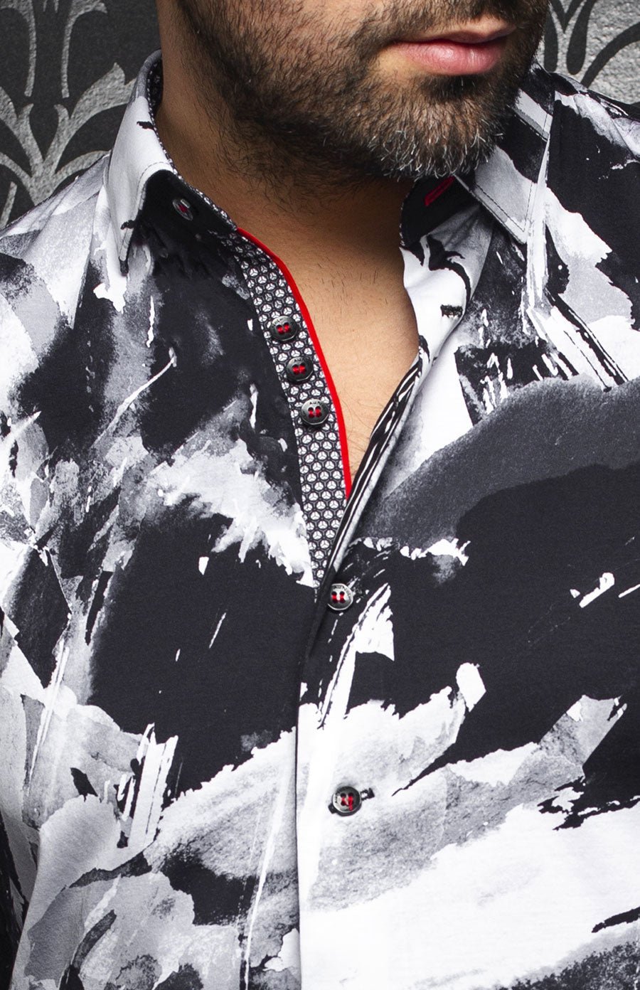 Chemise | BRISBANE, Black / White - AU NOIR