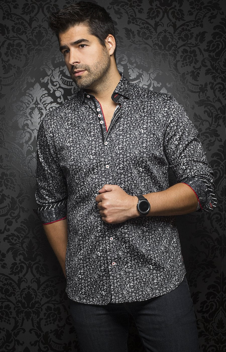Chemise | DALINO, Black - AU NOIR