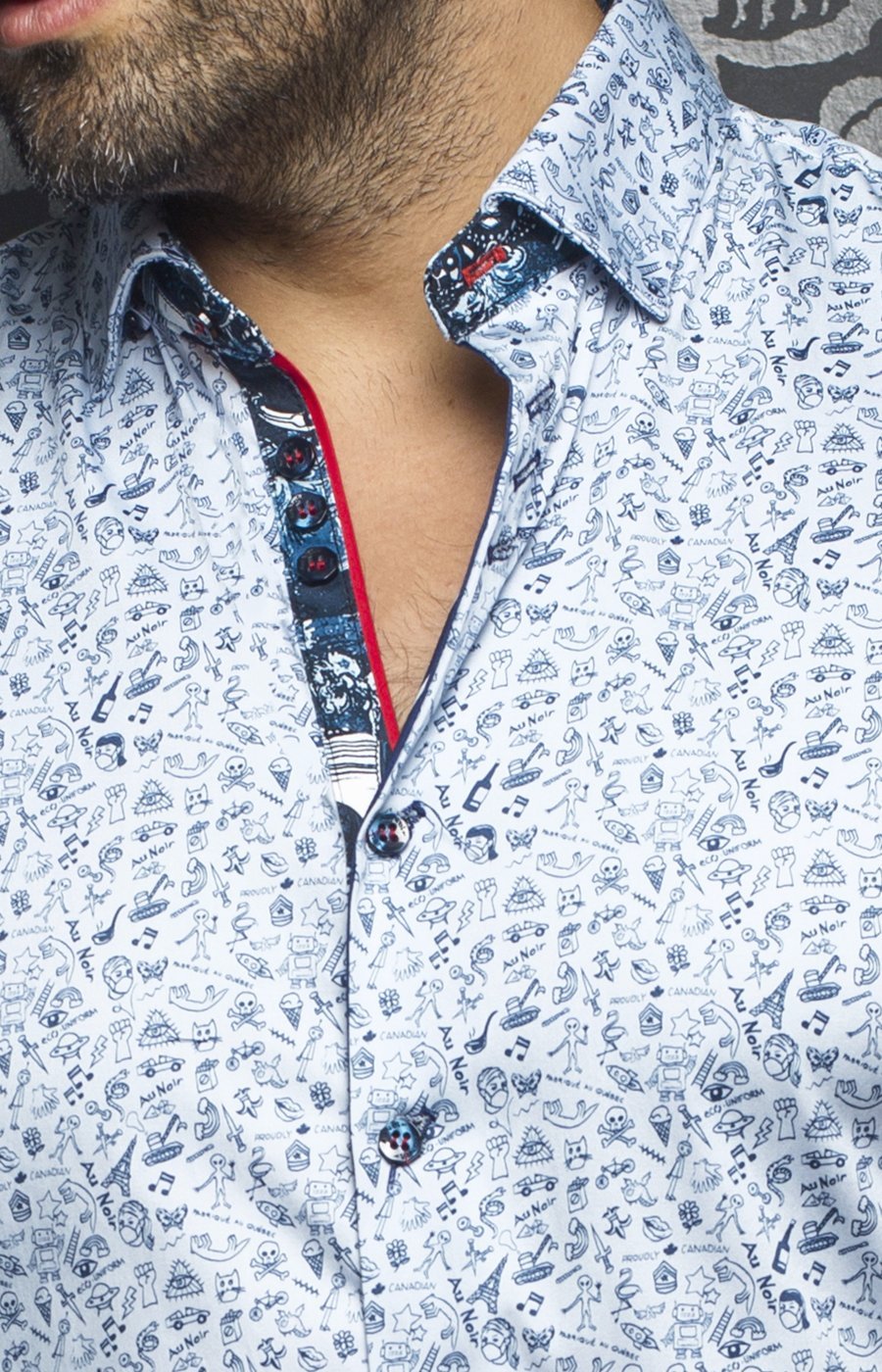 Chemise | DALINO, Light blue - AU NOIR