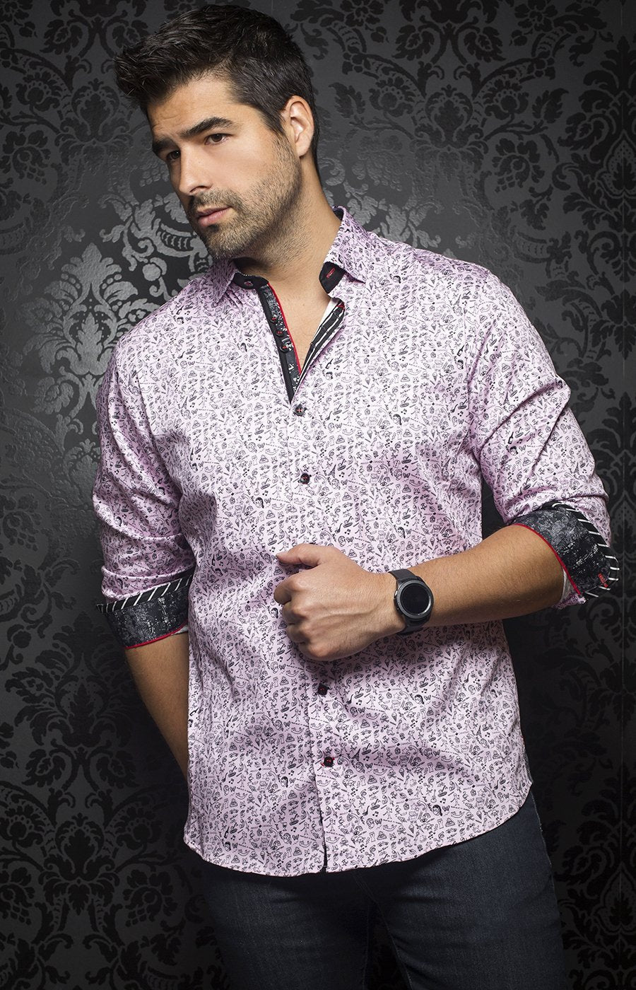Chemise | DALINO, Pink - AU NOIR