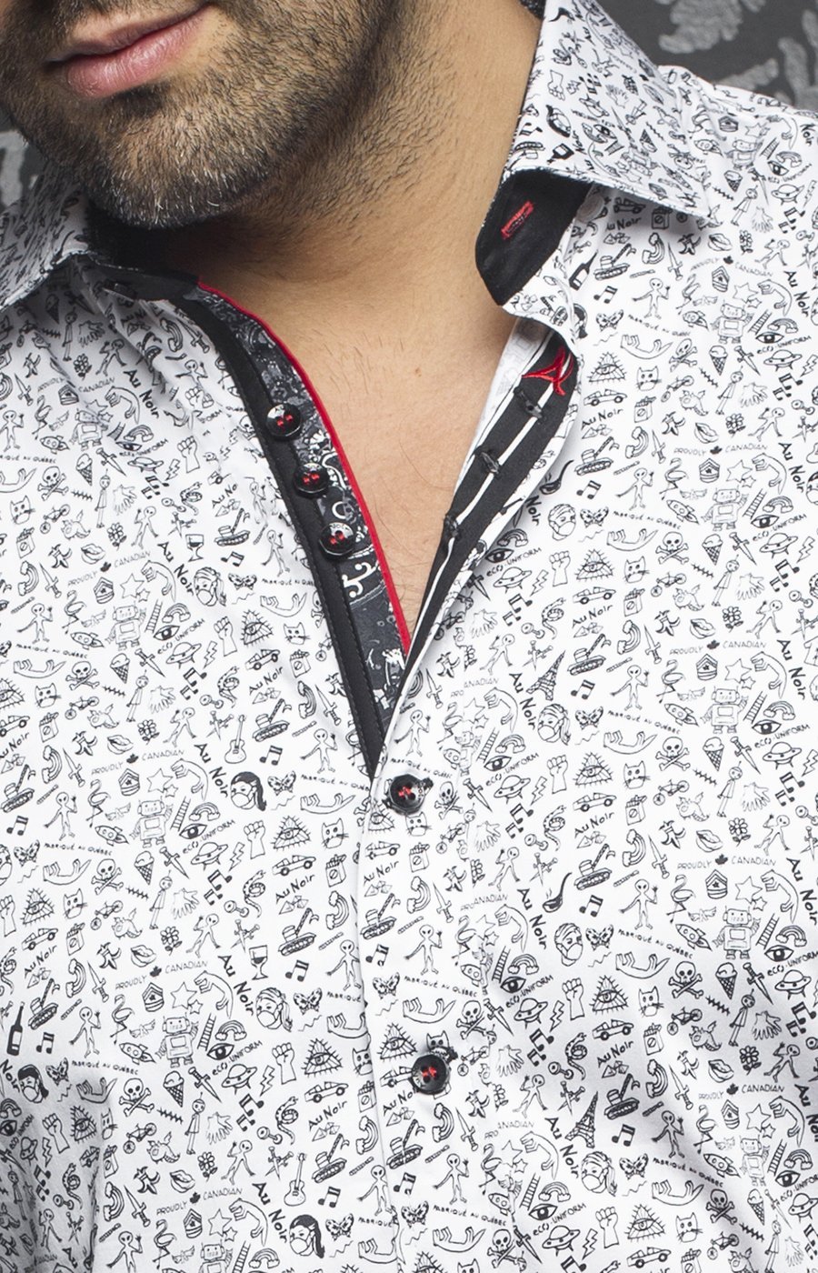 Chemise | DALINO, White - AU NOIR