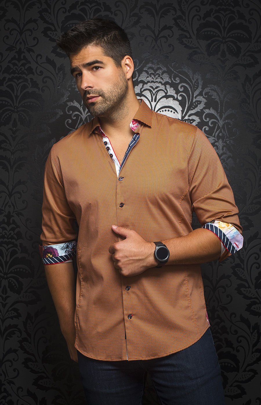 Chemise | DARWIN, Orange - AU NOIR