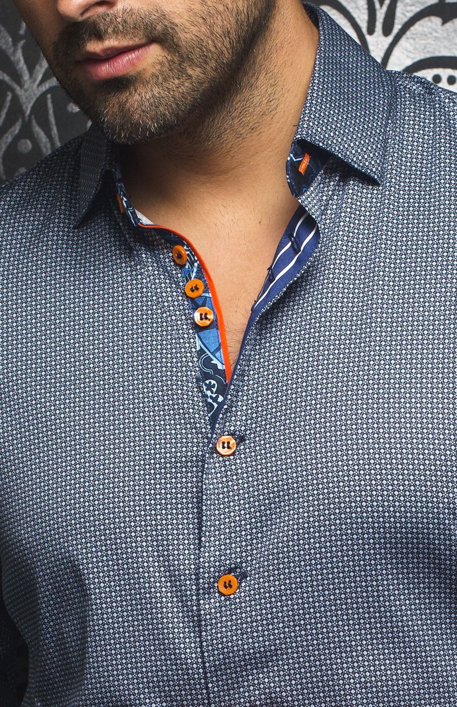 Chemise | DIAMANTE, Navy - AU NOIR