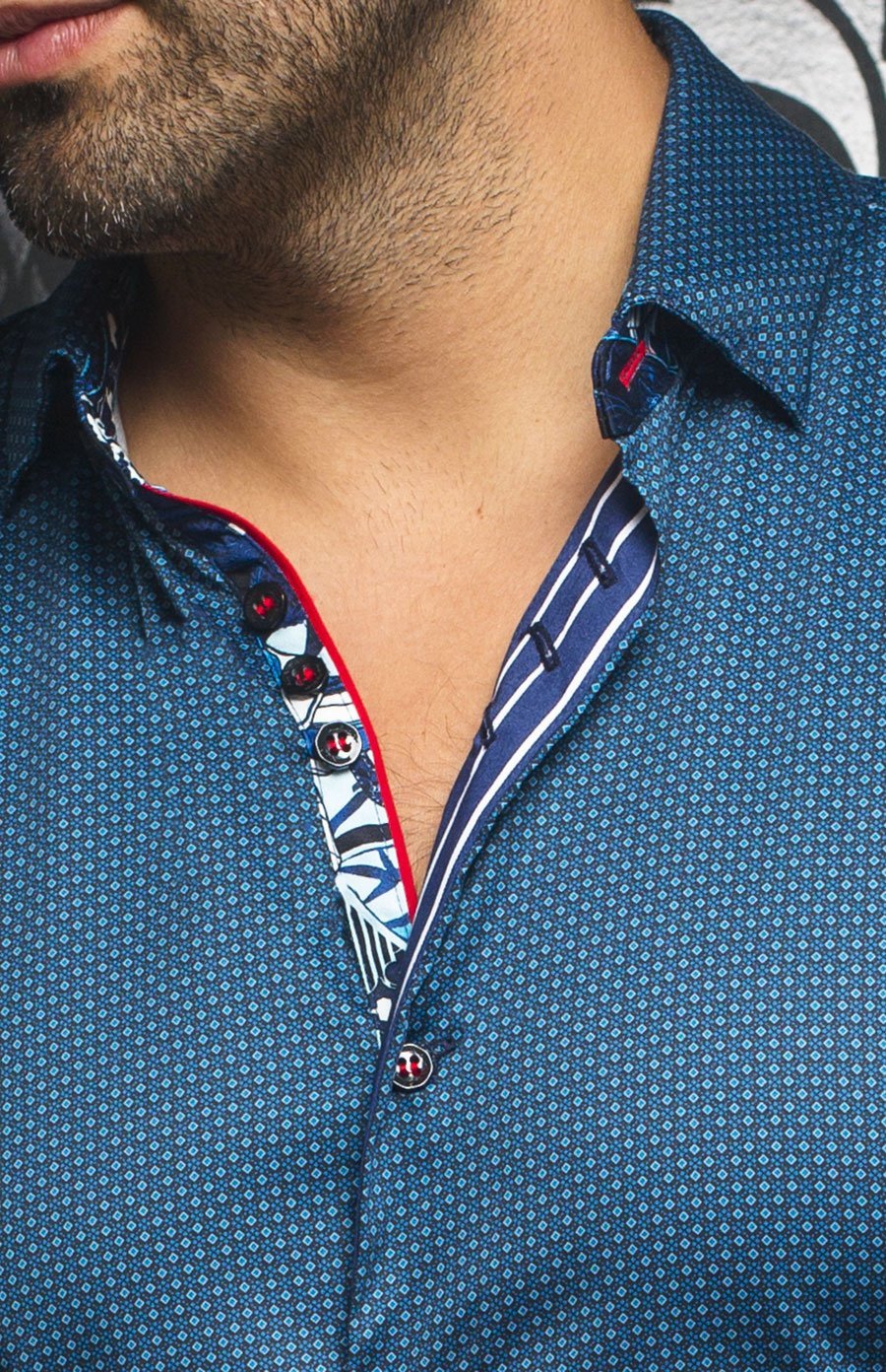 Chemise | DIAMANTE, Turquoise - AU NOIR