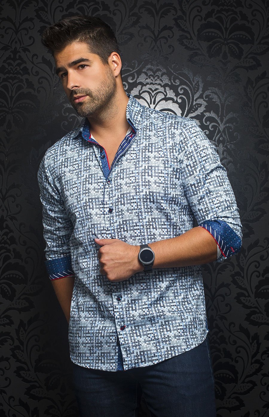 Chemise | HULL, Light Blue - AU NOIR