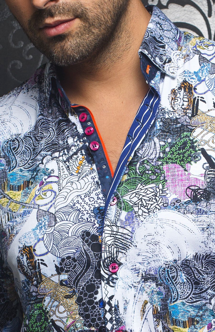 Chemise | KALO, White / Multi - AU NOIR