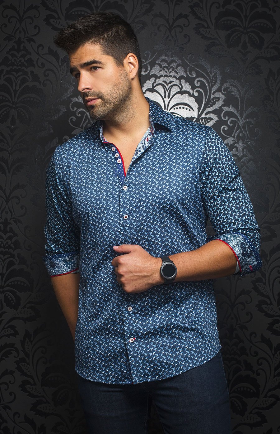 Chemise | MAKI, Navy - AU NOIR