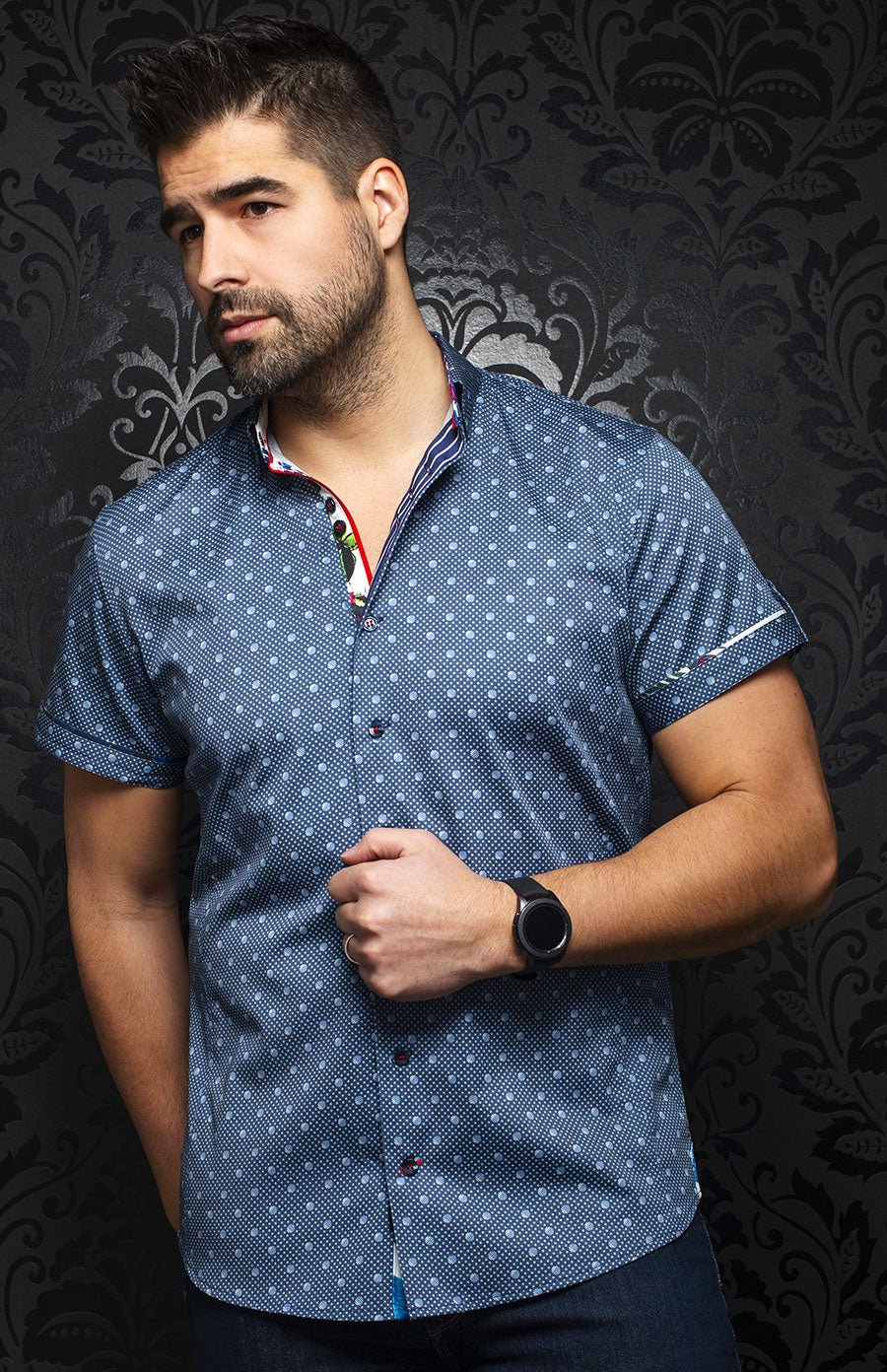 Chemise manches courtes | DERWENT, Navy - AU NOIR