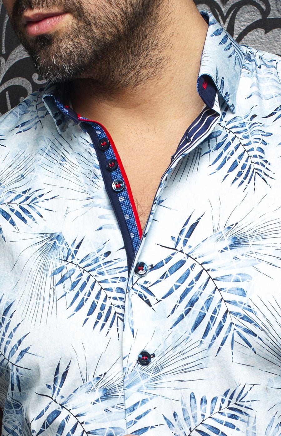 Chemise manches courtes | ELDER, Light blue - AU NOIR