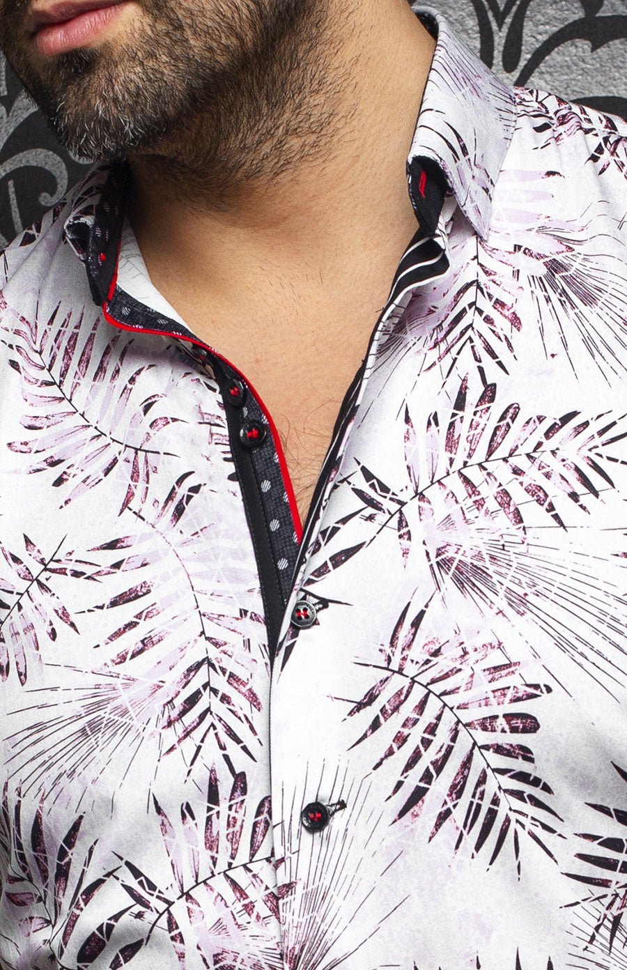 Chemise manches courtes | ELDER, Pink - AU NOIR