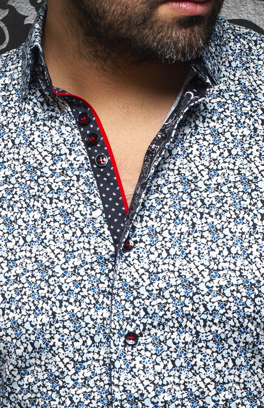 Chemise manches courtes | FOLIAGE, Light blue - AU NOIR
