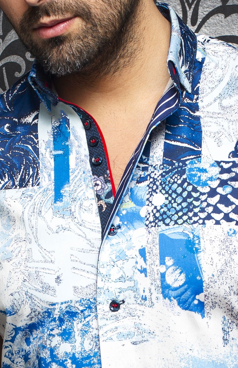 Chemise manches courtes | GABIN, Light blue - AU NOIR