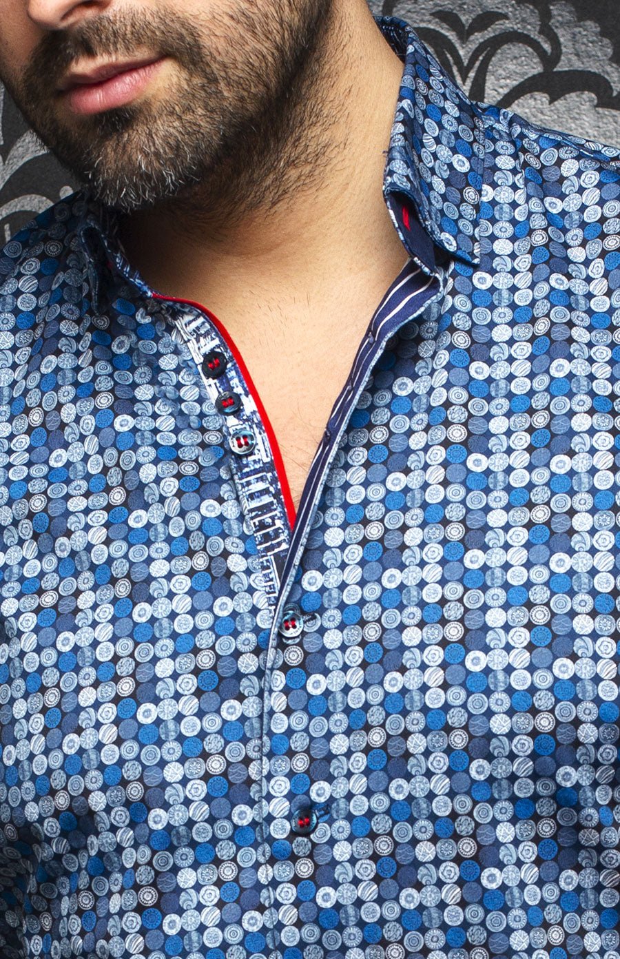 Chemise manches courtes | GAMBIER, Indigo - AU NOIR