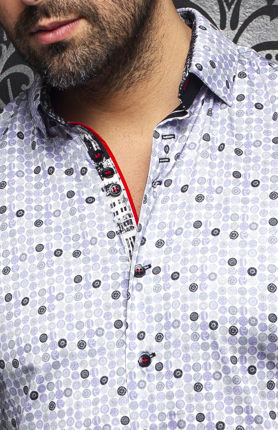Chemise manches courtes | GAMBIER, Lavender - AU NOIR