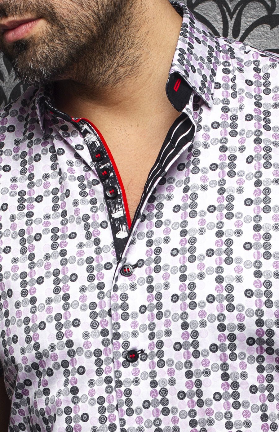 Chemise manches courtes | GAMBIER, Pink - AU NOIR