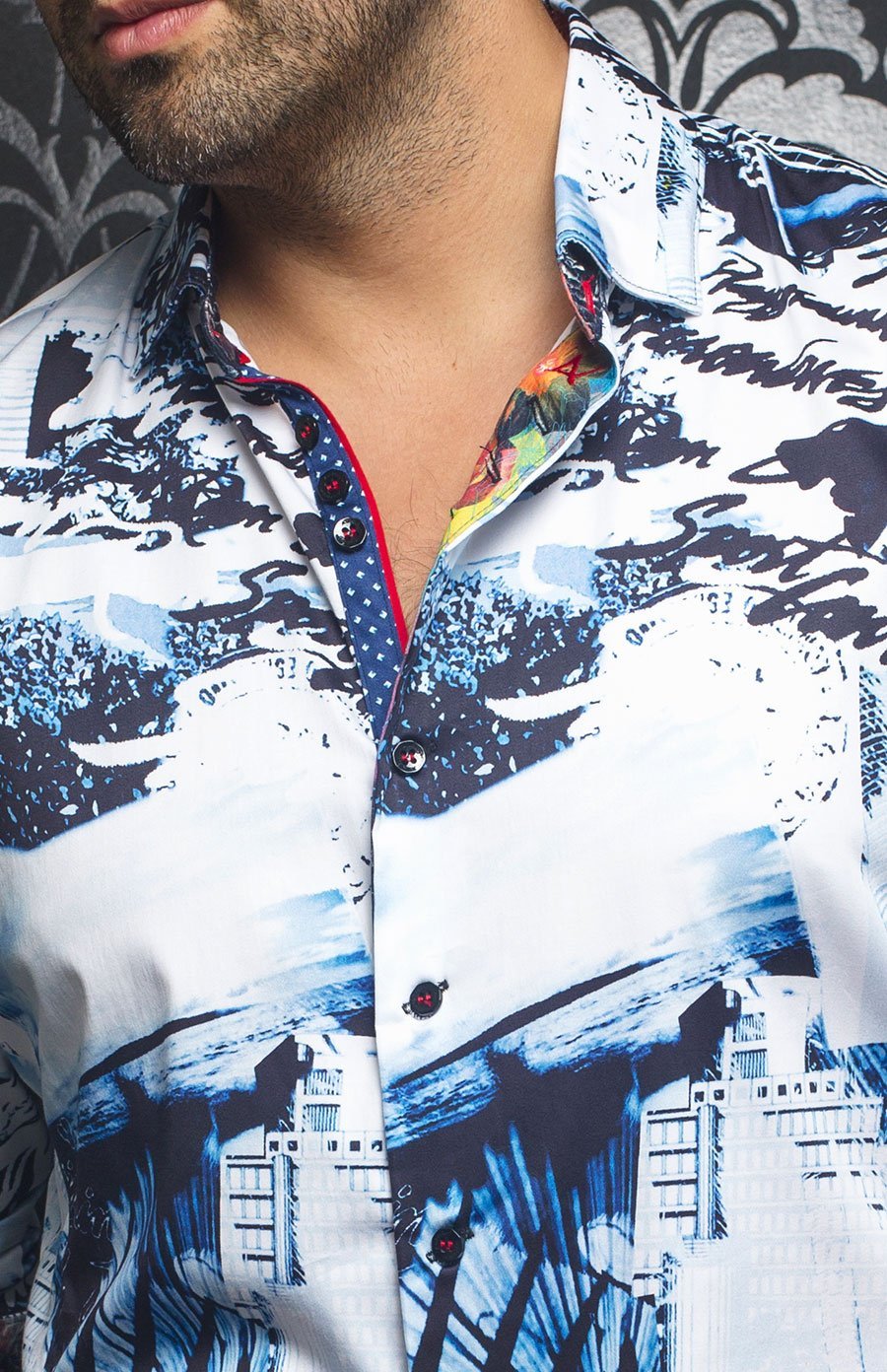 Chemise | POSITANO, Blue - AU NOIR