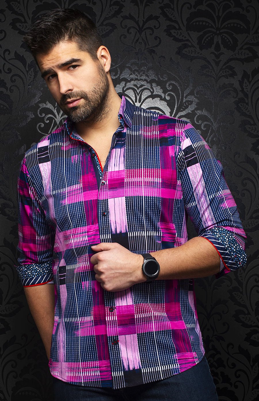 Chemise | RUBICON, Fuchsia - AU NOIR