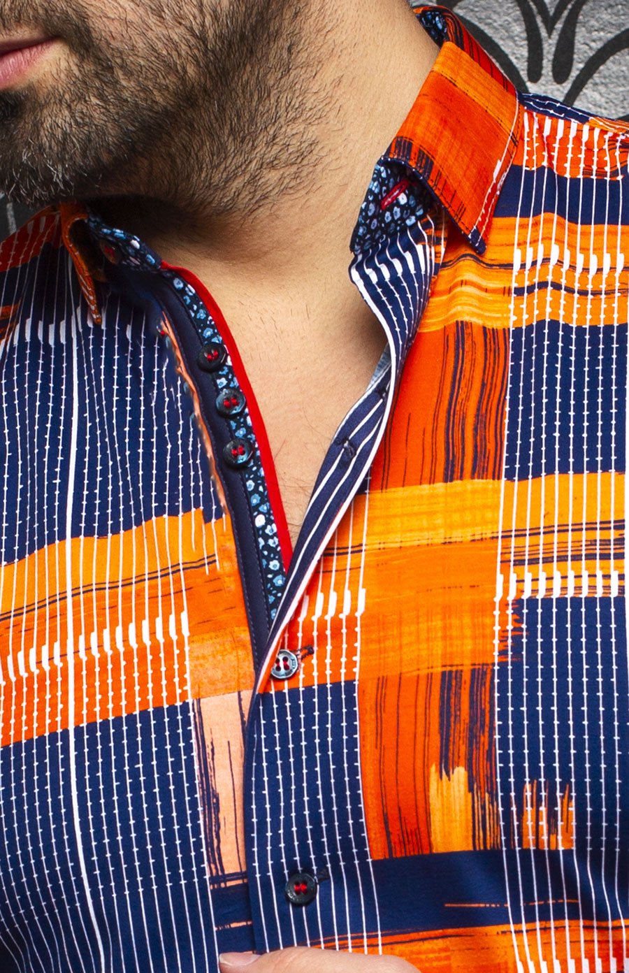 Chemise | RUBICON, Orange - AU NOIR