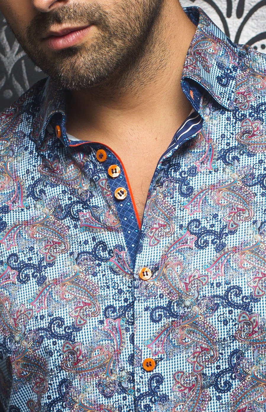 Chemise | TAKASHI, Blue / Multi - AU NOIR