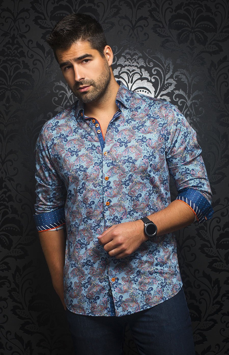 Chemise | TAKASHI, Blue / Multi - AU NOIR