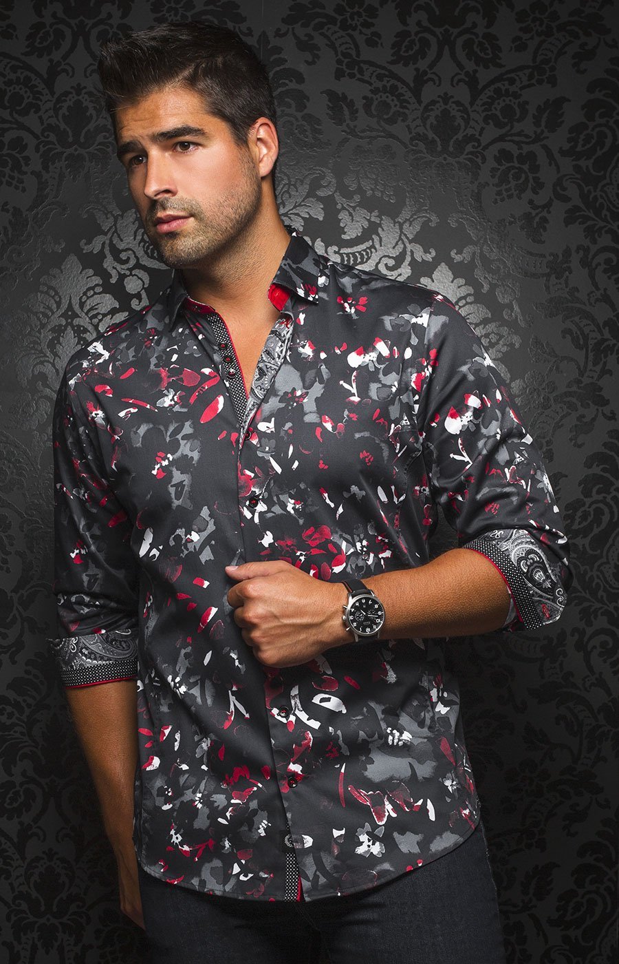 CRISTOBAL, black / red - AUNOIR