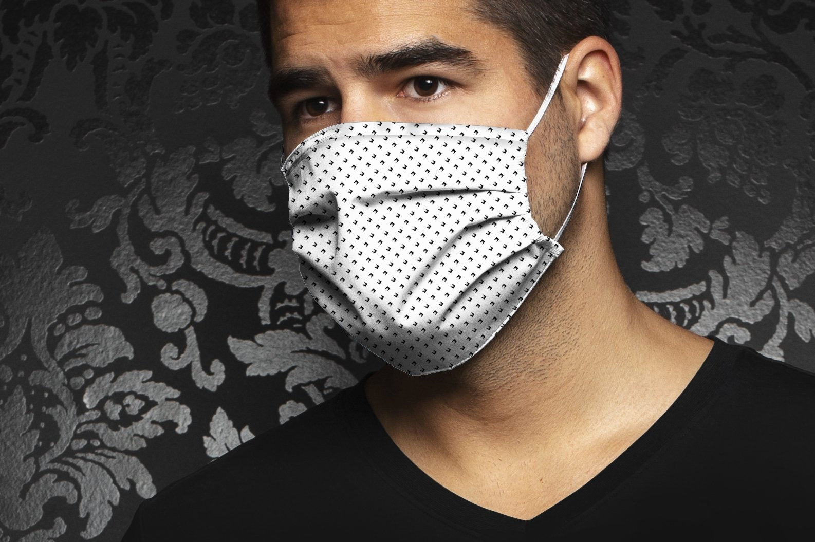 Masque AN75-MARINO, white black - AU NOIR