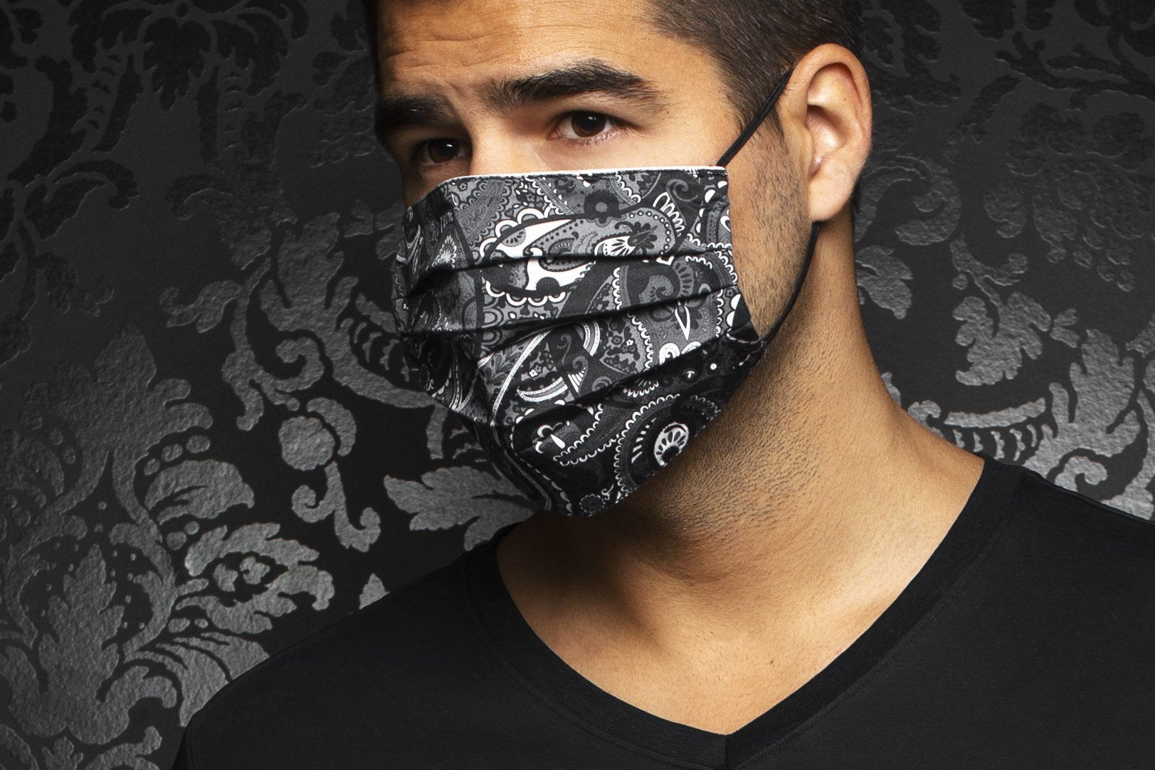 Masque AN75-PAISLEY, black - AUNOIR