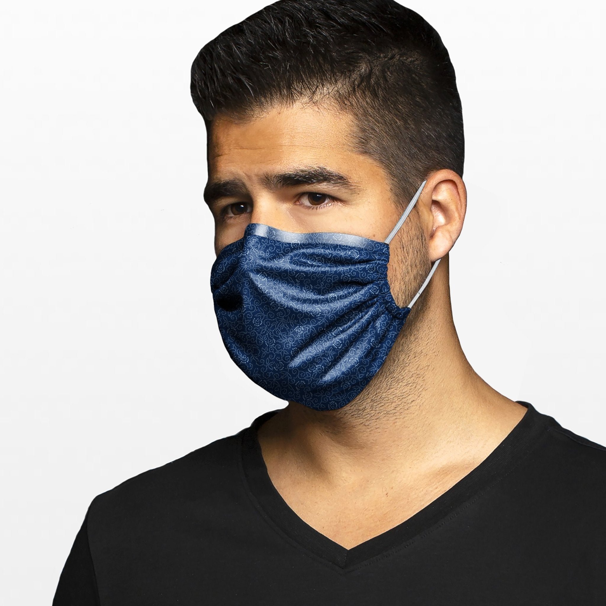Masque ANHBRD dotted floral navy - AU NOIR