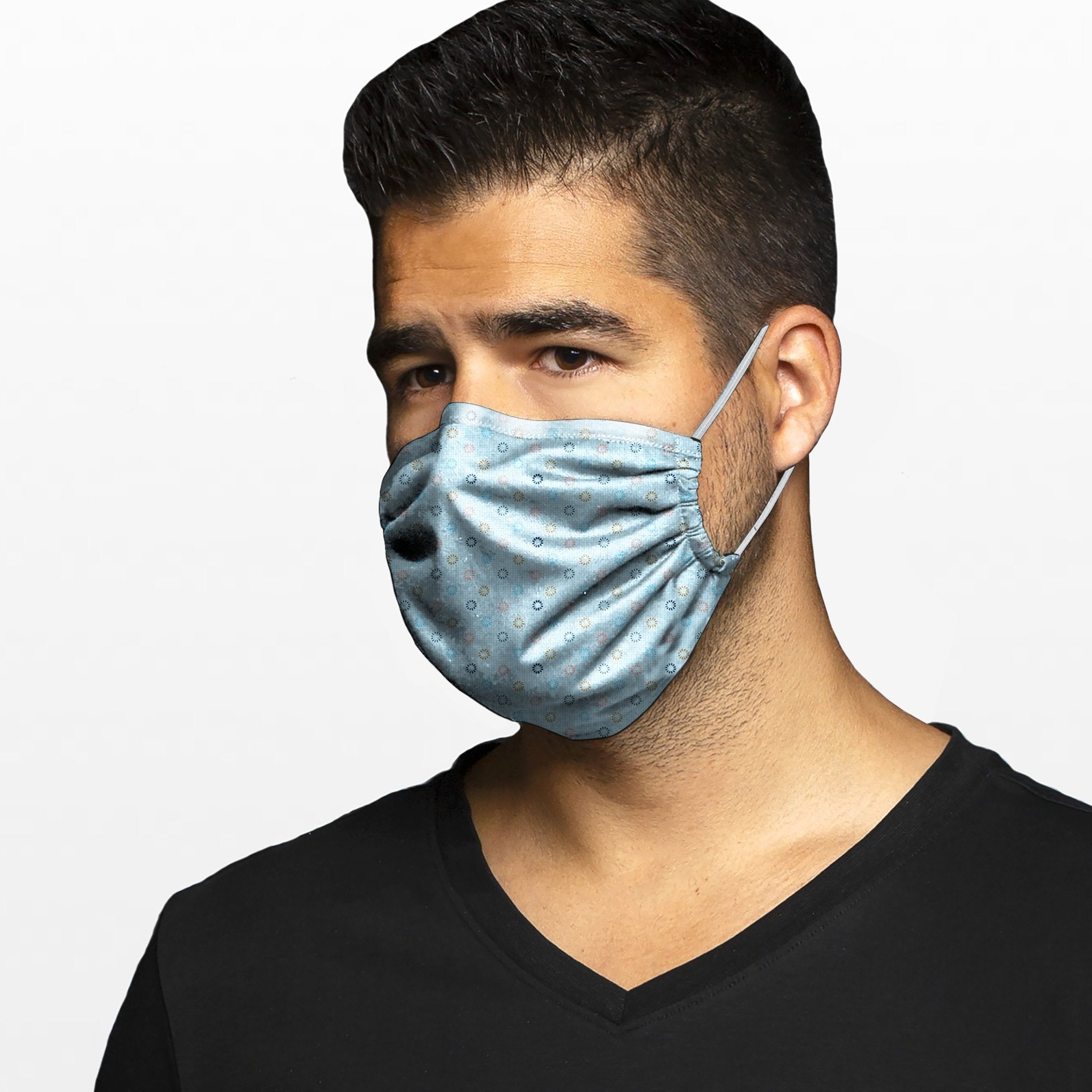 Masque ANHBRD mat floral light blue - AU NOIR