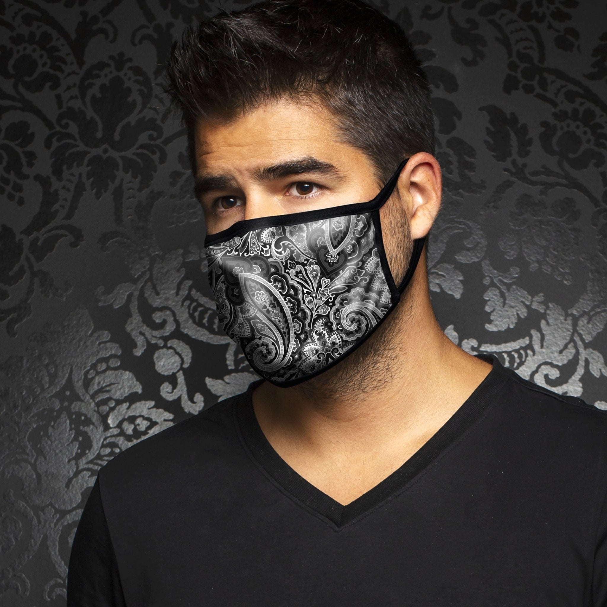 Masque ECO mix paisley black - AU NOIR