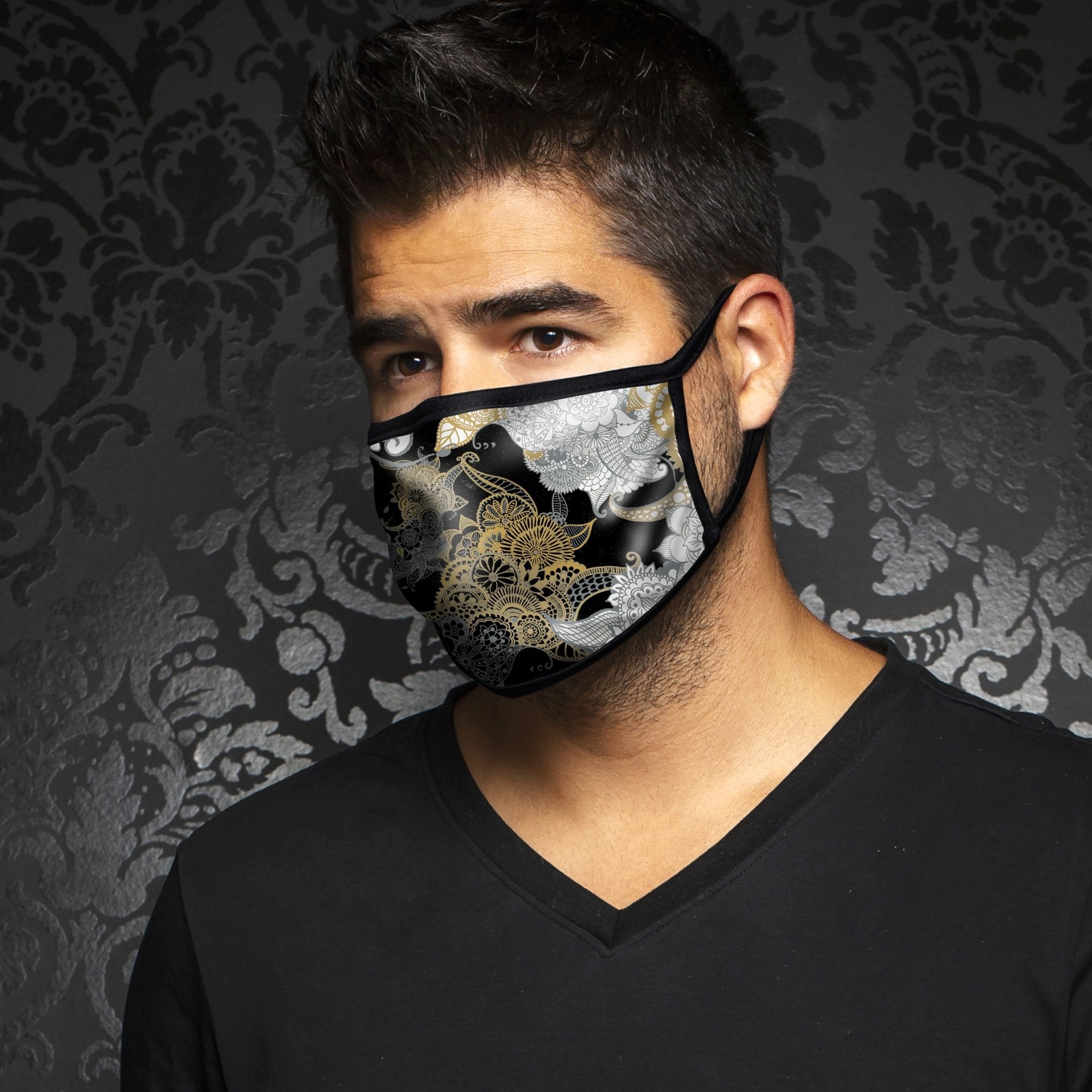 Masque ECO paisley gold - AU NOIR