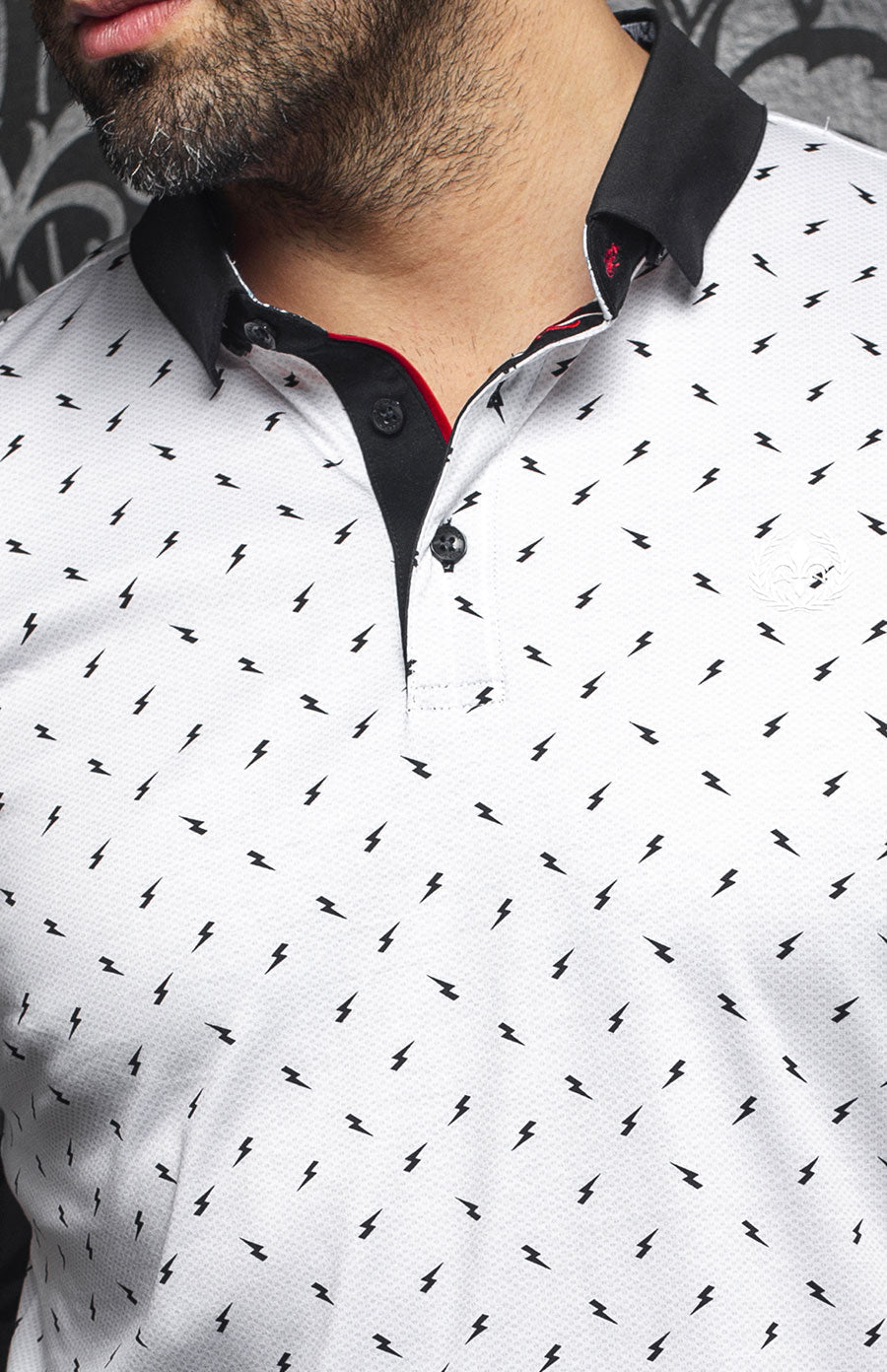 Polo | BYRON, White / Black - AU NOIR