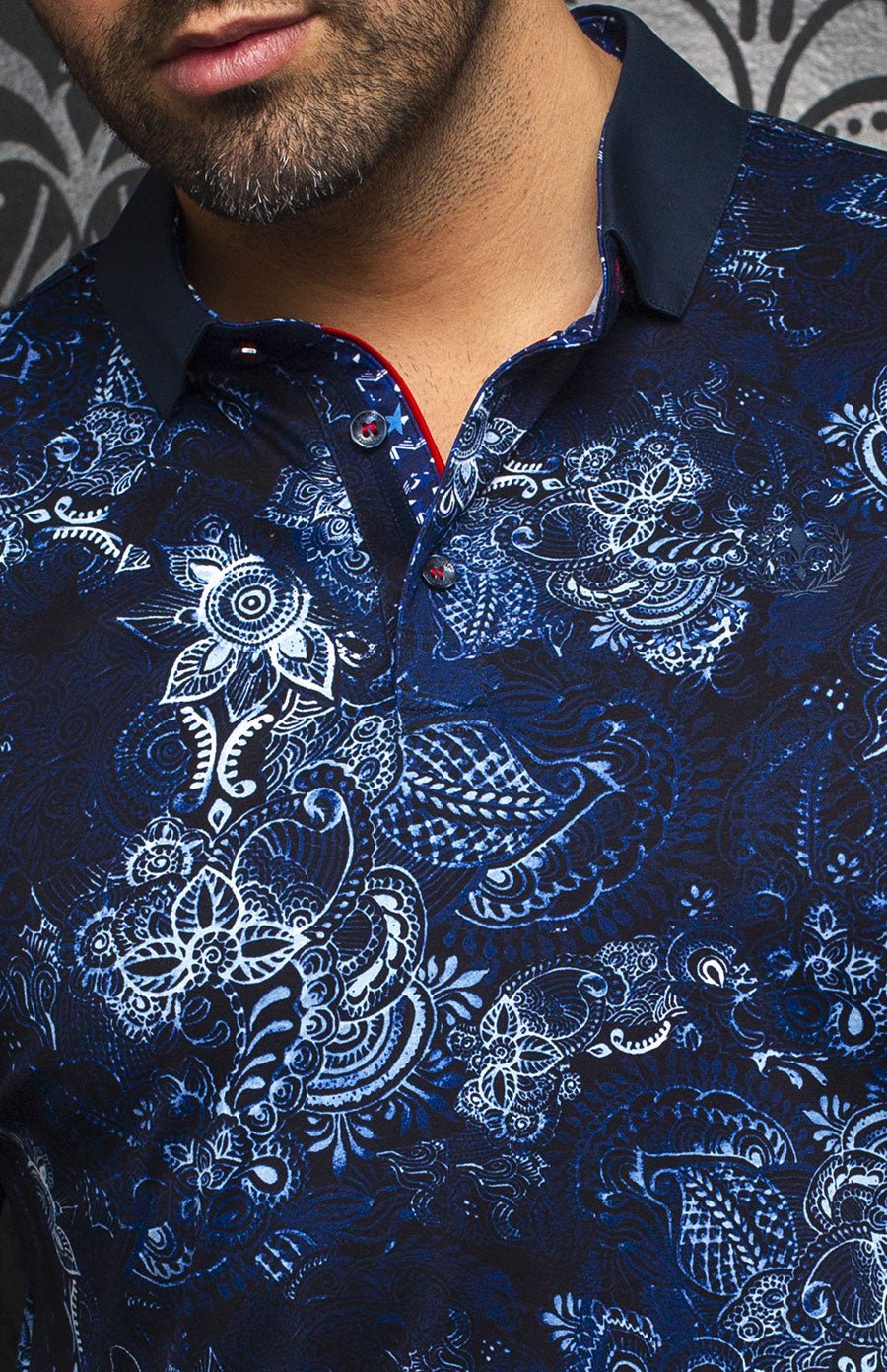 Polo | DELOS, Navy - AU NOIR
