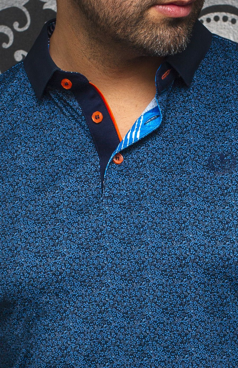 Polo | JALISCO, Denim blue - AU NOIR