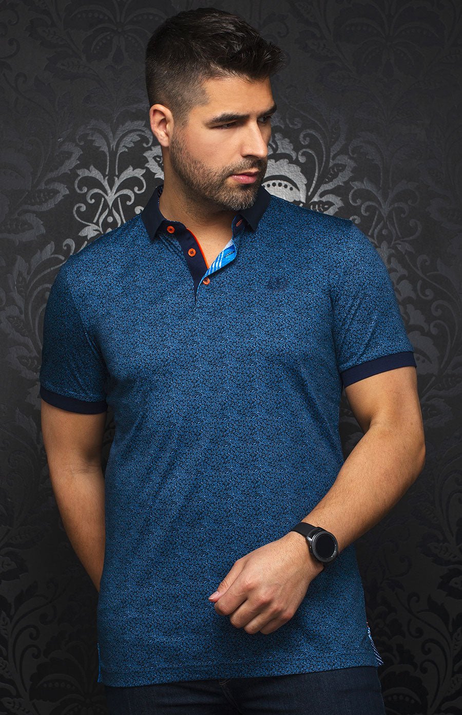 Polo | JALISCO, Denim blue - AU NOIR