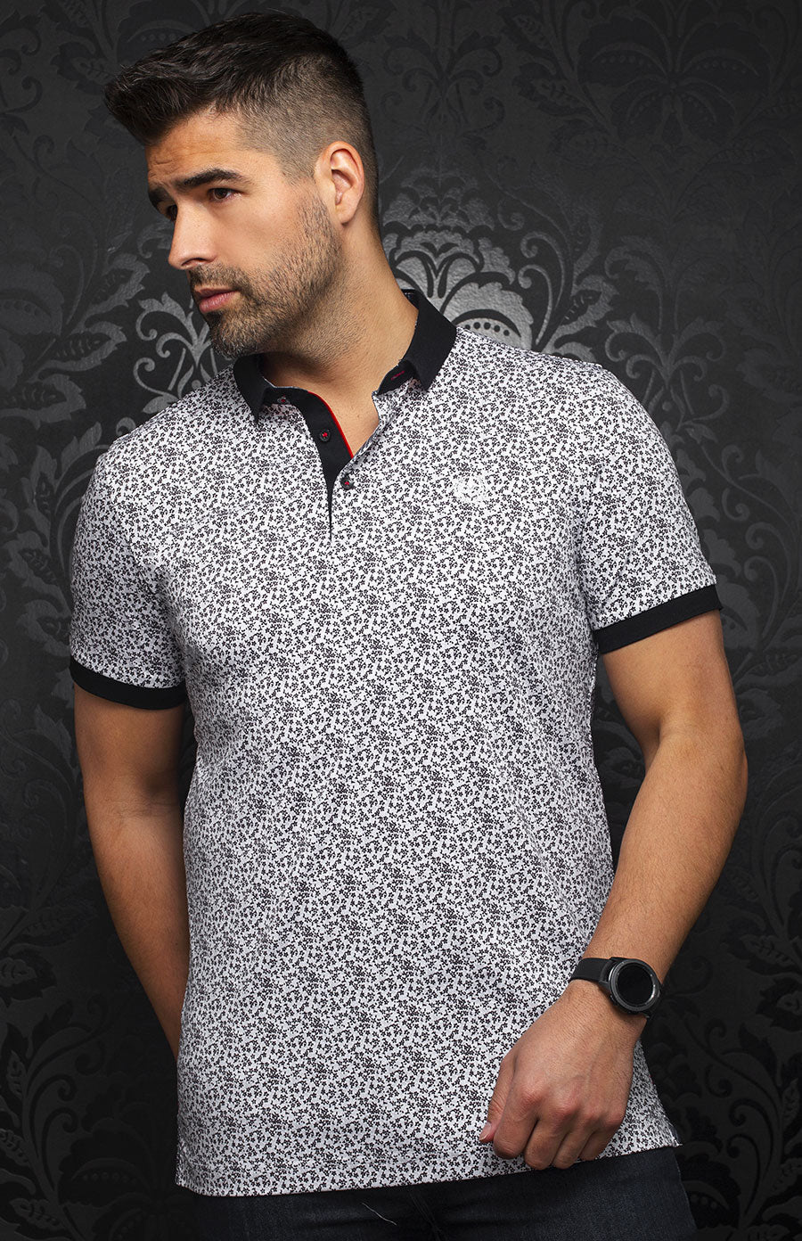 Polo | JALISCO, White / Black - AU NOIR