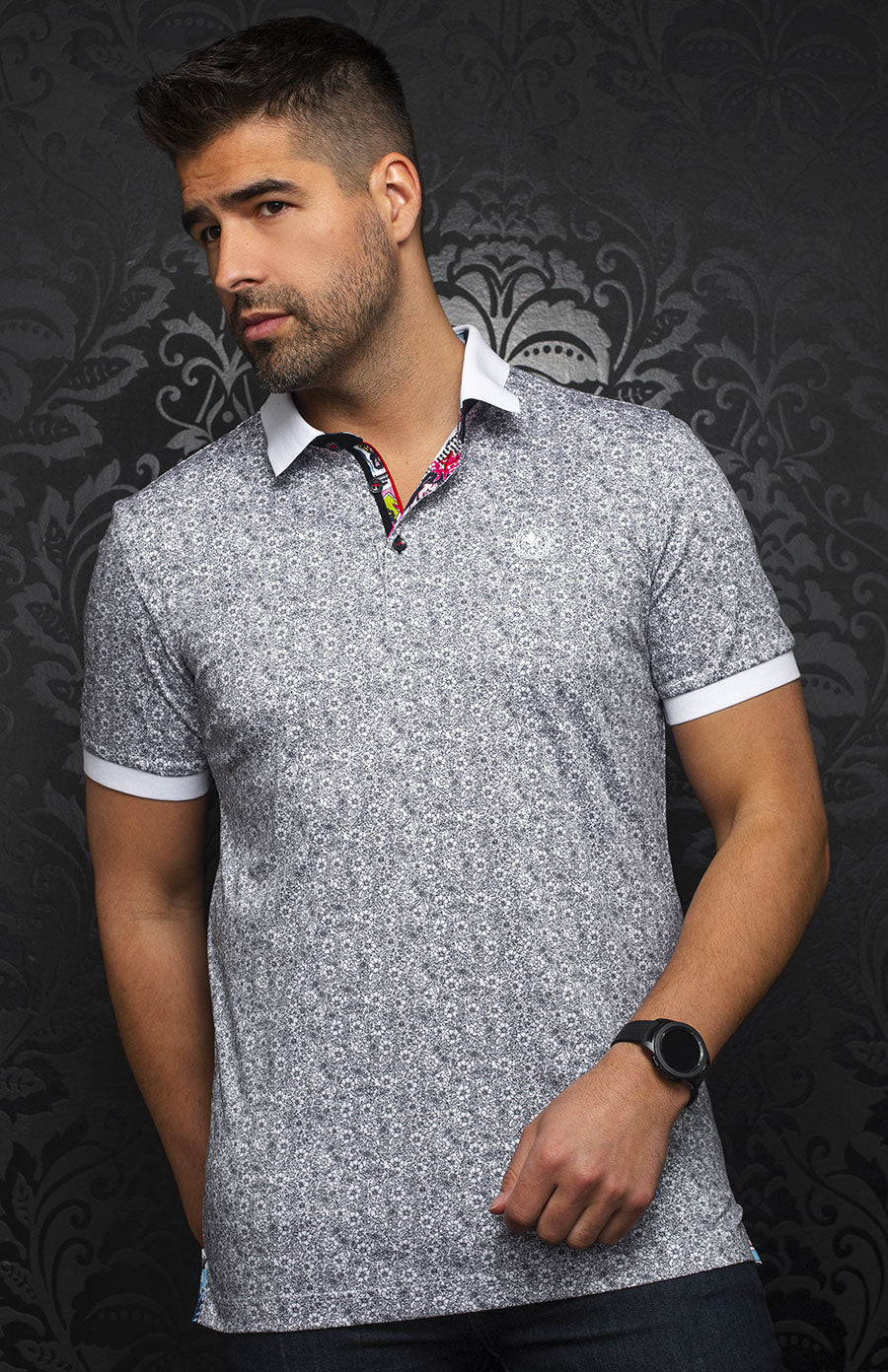 Polo | SEGUIN, White / Black - AU NOIR