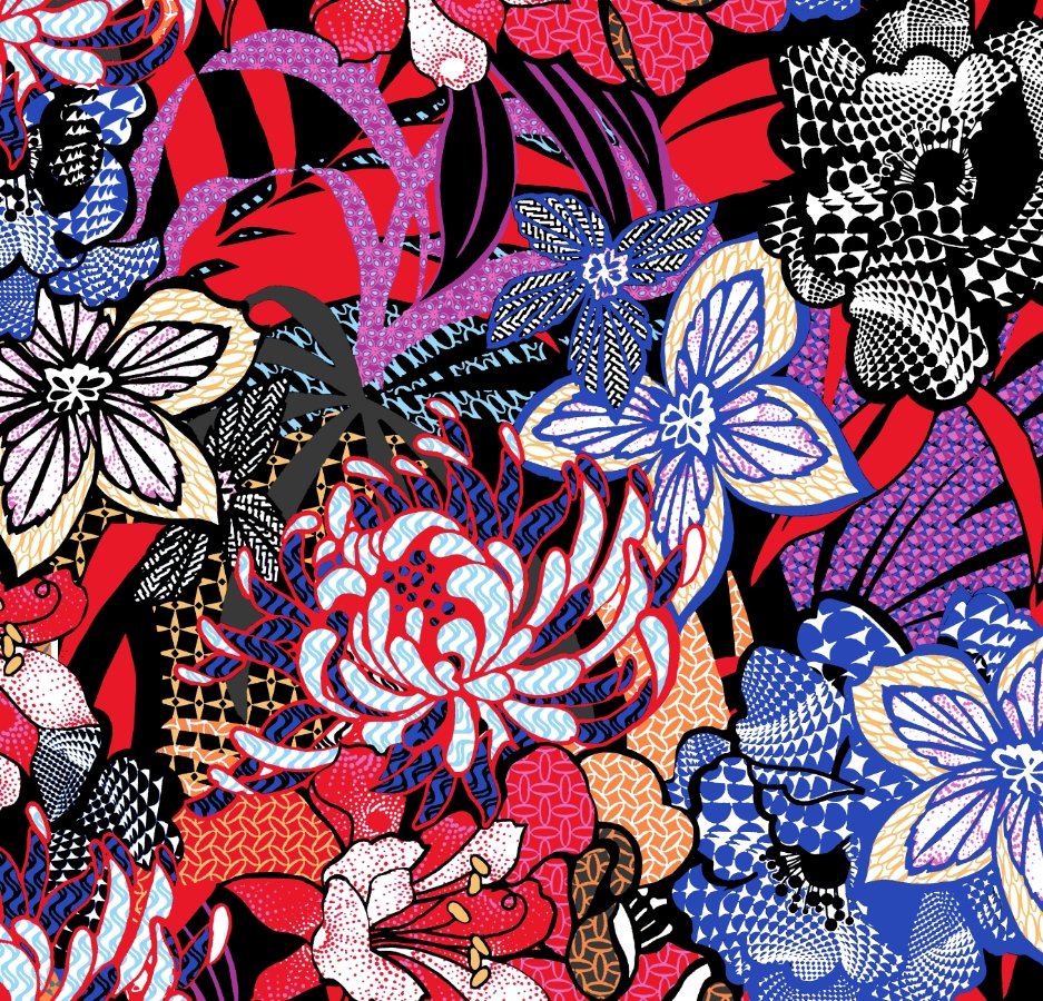 SANYGUARD | SLAPPER | PROTECTEUR DE PANIER floral multi - AU NOIR