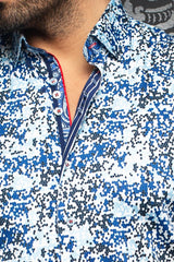 Shirt | Odysee White Blue - AUNOIR