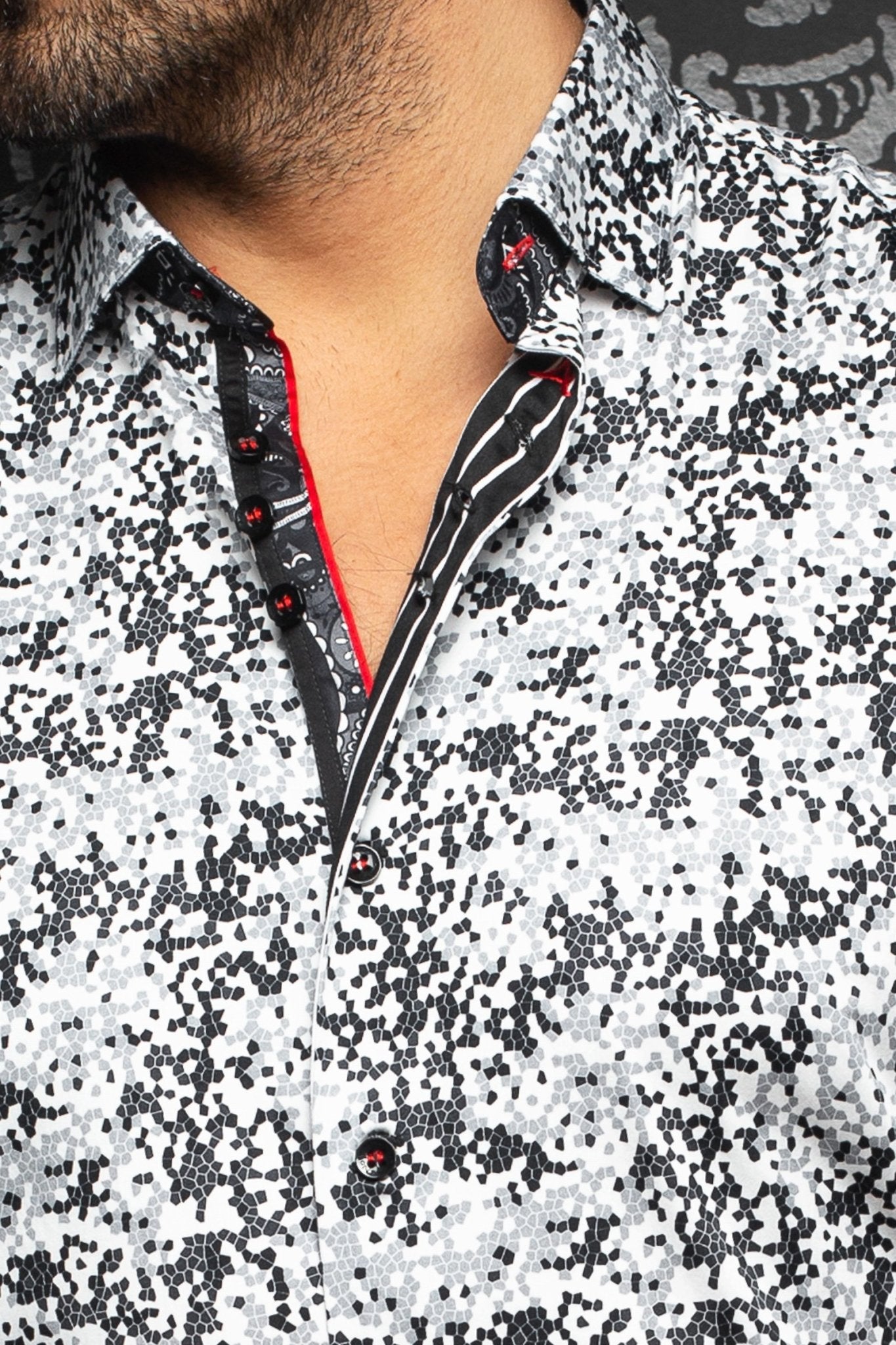Shirt | Odysee White Grey - AUNOIR