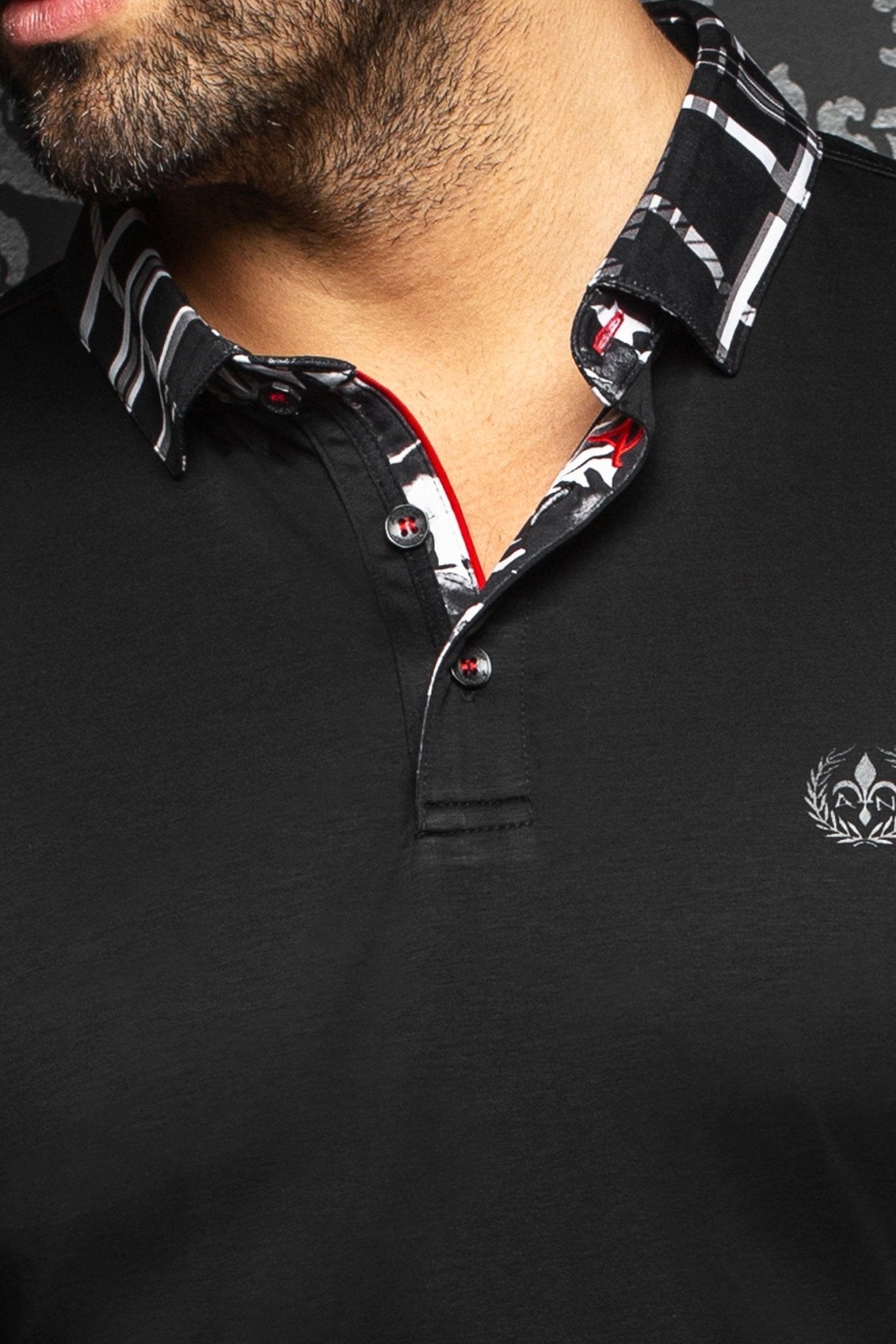 Short-Sleeve Polo | Gustav Black - AU NOIR