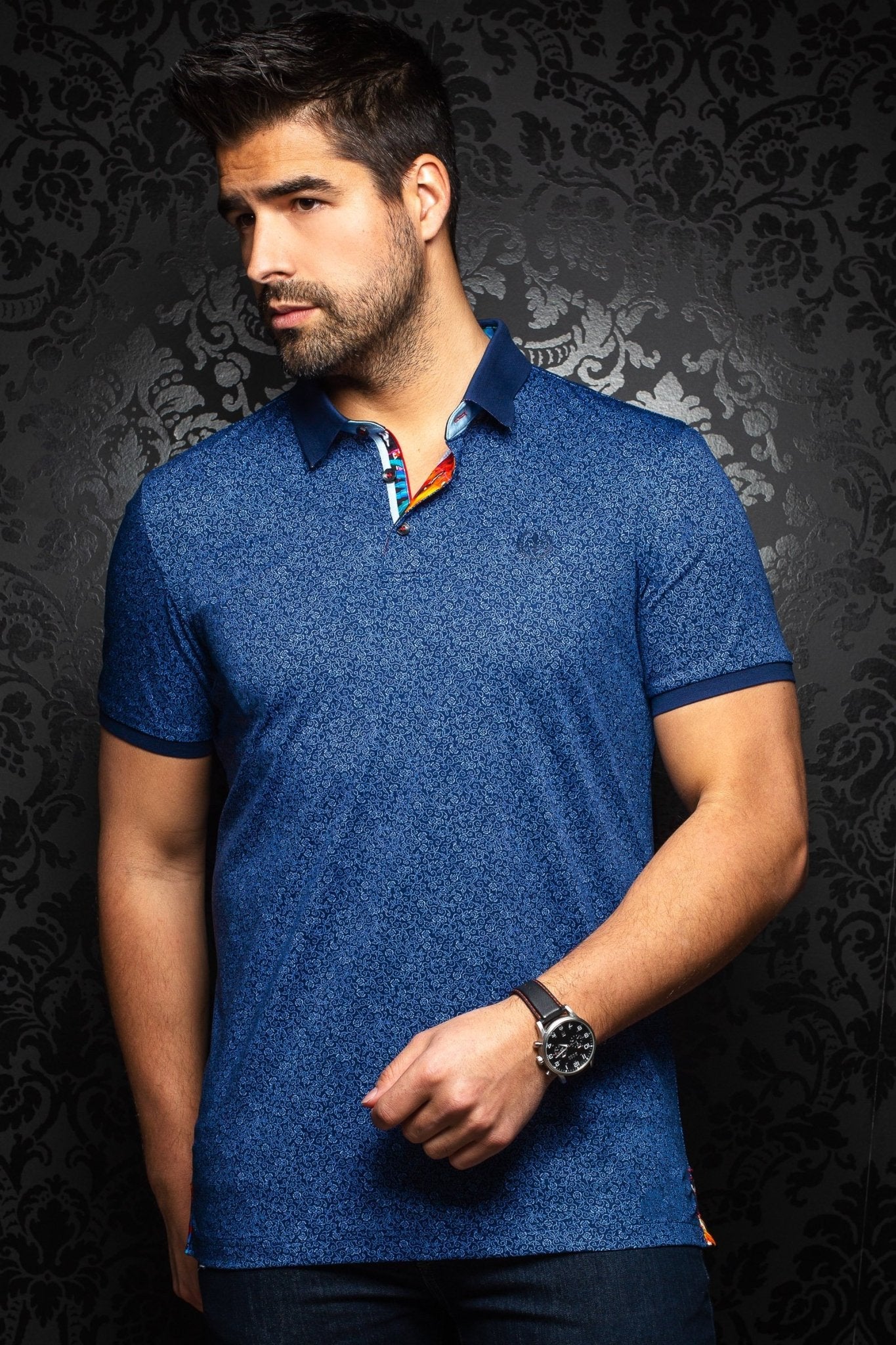 Short-Sleeve Polo | Mayfield New Blue - AUNOIR