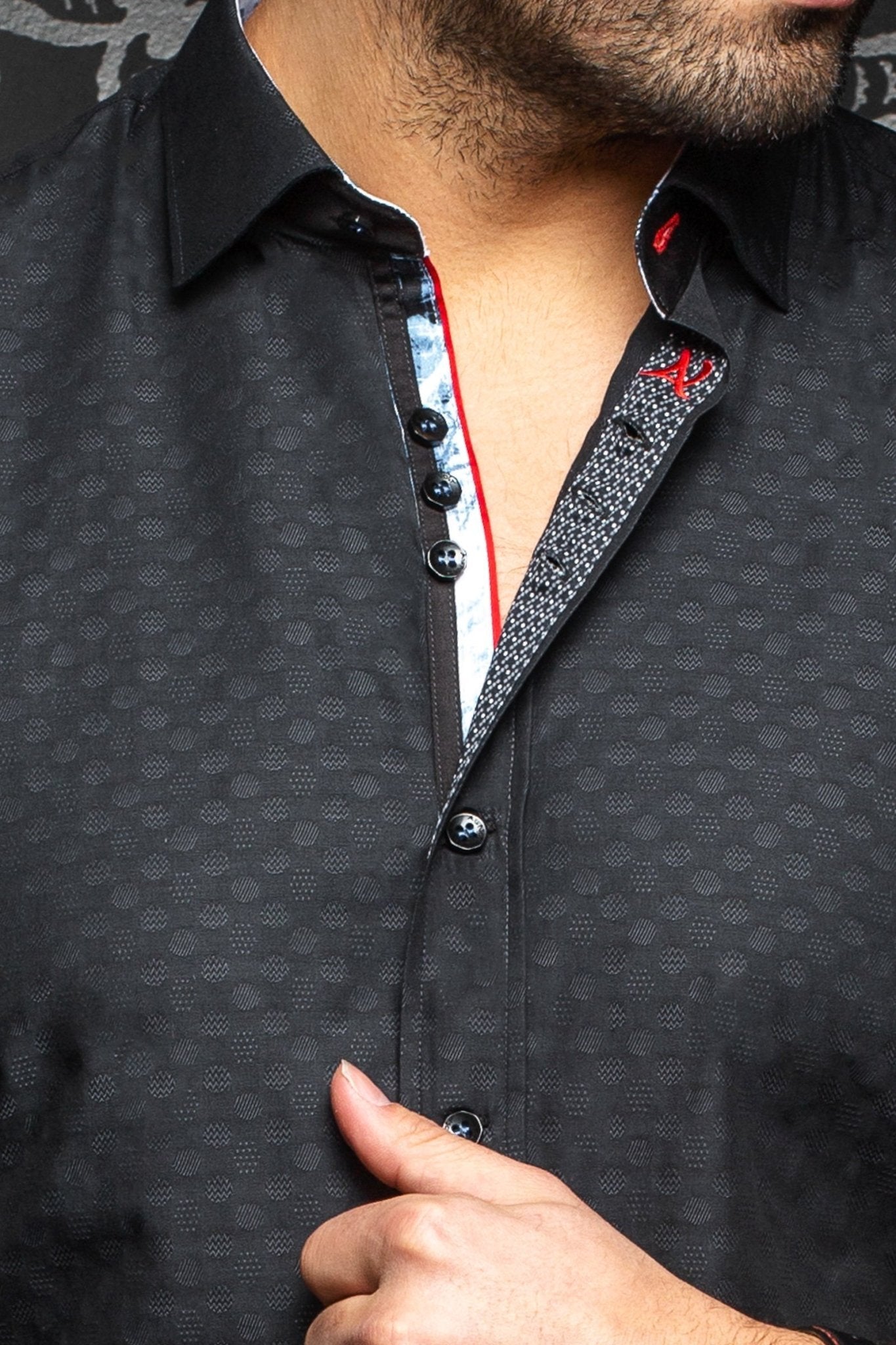 Short-Sleeve Shirt | Filo Black - AUNOIR