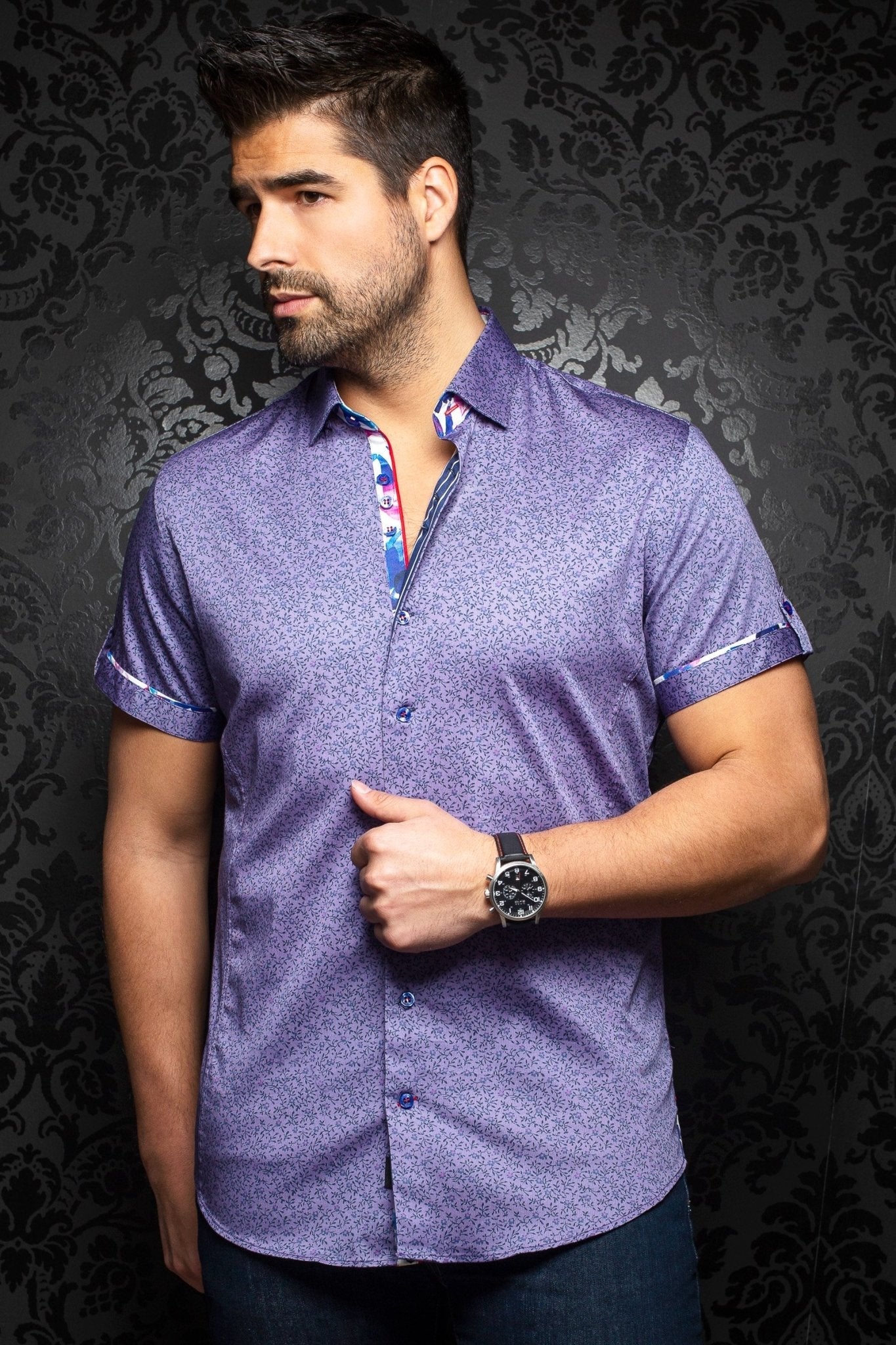 Short-Sleeve Shirt | Zolo Purple - AUNOIR