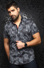 Chemise manches courtes | ELDER, Black - AU NOIR