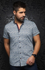 Chemise manches courtes | FOLIAGE, Light blue - AU NOIR