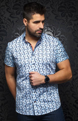 Chemise manches courtes | GAMBIER, Light blue - AU NOIR