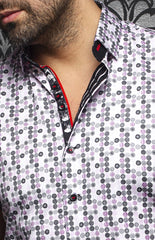 Chemise manches courtes | GAMBIER, Pink - AU NOIR